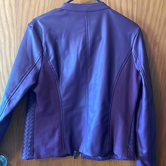 Purple Colleen Lopez Faux Leather Jacket - Picture 3 of 4
